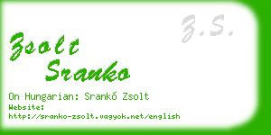 zsolt sranko business card
